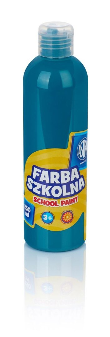 Farby plakatowe szkolne kolor: turkusowy 250ml 1 kolor. Astra Astra