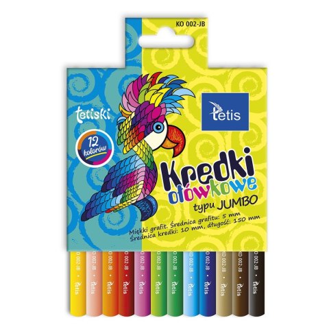 Kredki ołówkowe Jumbo Tetiski 12 kol. Tetis (KO002-JB) Tetis