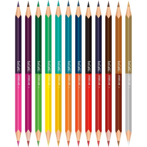 Kredki ołówkowe Tetiski 12 szt 24 kol. Tetis (KT005-AB) Tetis