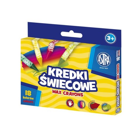 Kredki świecowe 18 kol. Astra (316023007) Astra