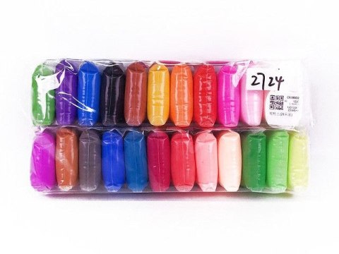 Masa plastyczna dla dzieci pianka 24szt. mix Bigtoys (BPLA4355) Bigtoys