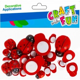 Ozdoba drewniana Craft Fun Biedronki mix (501442) Craft Fun