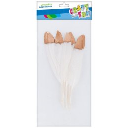 Piórka Craft with Fun biało-złoty 8 szt (463660) Craft with Fun