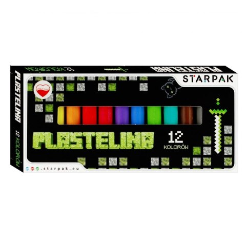 Plastelina 12 kol. Pixel game mix Starpak (536885) Starpak