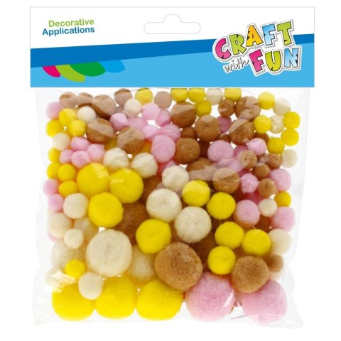 Pompony mix 140 szt Craft With Fun (531817) Craft With Fun