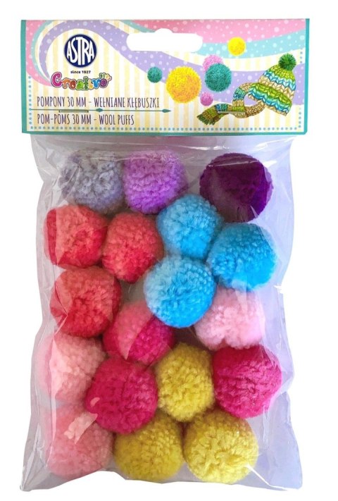 Pompony wełniane kłębuszki mix Creatinio (335121013) Creatinio