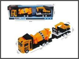 Samochód Auto Budowlane z przyczepą ze światłem i z dźwiękiem Hipo (H13265) Hipo