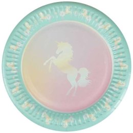 Talerz jednorazowy Arpex jednorożec papier śr. 180mm 8 szt (DC2044F) Arpex
