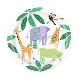 Talerz jednorazowy Godan Animal Safari papier śr. 230mm 8 szt (73925EU) Godan