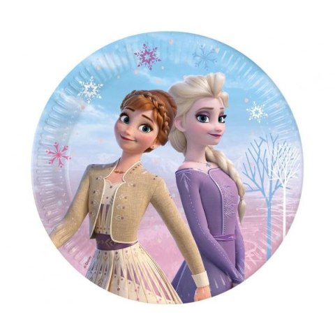 Talerz jednorazowy Frozen papier śr. 230mm 8 szt Godan (93838) Godan
