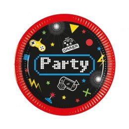 Talerz jednorazowy Godan Game Party papier śr. 200mm 8 szt (93770) Godan