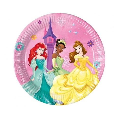 Talerz jednorazowy Księżniczki papier śr. 200mm 8 szt Godan (94053) Godan