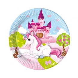 Talerz jednorazowy Godan jednorożec papier śr. 200mm 8 szt (93732) Godan