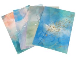 Teczka plastikowa na zatrzask marmurek A4 mix [mm:] 210x297 Adar (601697) Adar