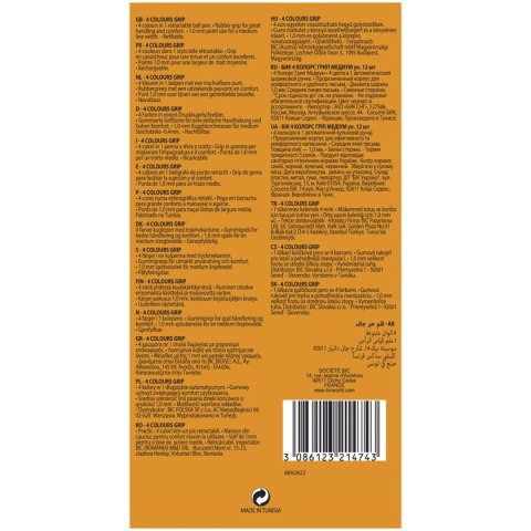 Długopis wielofunkcyjny wkład 4 kolory 1,0mm Bic (887136) Bic