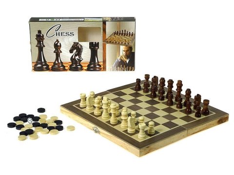 Gra logiczna szachy i warcaby drewniane Adar (616684) Adar