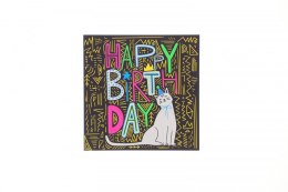 Kartka składana KW KOT NEON kw Henry (5905701485734) Henry