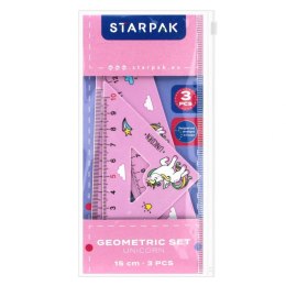 Komplet geometryczny Starpak Unicorn 3 el. (538972) Starpak