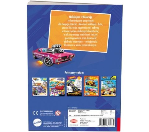 Książka dla dzieci Hot Wheels™. Naklejam i Koloruję Ameet (NAK 1601) Ameet