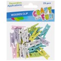 Ozdoba drewniana Spinacze kolorowe Craft With Fun (555402) Craft With Fun
