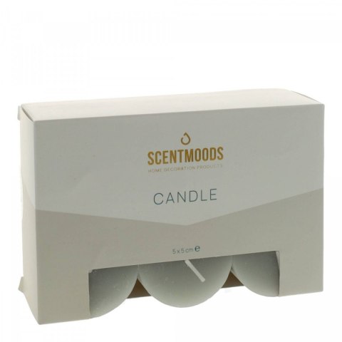 Świeca pieńkowa 5x5cm 6szt., w kolorze Grey Pavoncella (8720935400899) Pavoncella