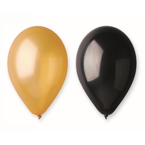 Balon gumowy Beauty&Charm 3 złote, 2 czarne 5szt. mix 300mm 12cal Godan (CB-3Z2C) Godan