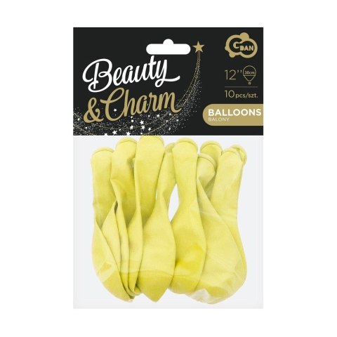 Balon gumowy Beauty&Charm makaronowe waniliowe 10szt. kremowy 12cal Godan (CB-1KWA) Godan