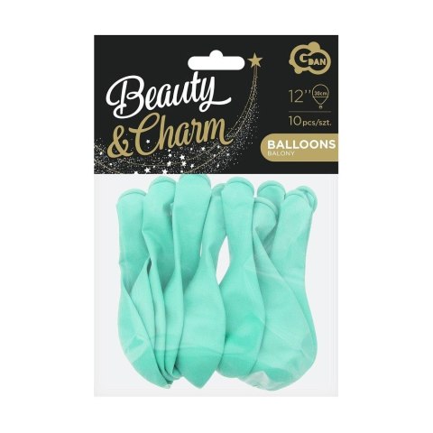 Balon gumowy Beauty&Charm makaronowe zielone 10szt. zielony 12cal Godan (CB-1KZI) Godan
