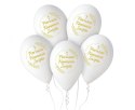 Balon gumowy Pierwsza Komunia Św. (kłosy) biały 320mm 13cal Godan (GS110/PKK/25) Godan