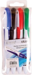 Marker suchościeralny Slim wkład 4 kolory 1,0-2,0mm okrągła końcówka Cresco (270040) Cresco