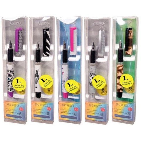 Pióro wieczne GO PEN + 6 naboi dla leworęcznych Cresco (202009) Cresco