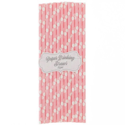 Słomka GROCHY jasny różowy 24 szt Godan (PF-RPJRG) Godan