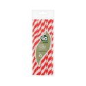 Słomka papierowe, łamane, czerwone paski 6x200 mm/12szt. 12 szt Godan (RP-LC12) Godan