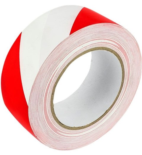Taśma specjalnego przeznaczenia ostrzegawcza 48x50 [mm x m] biało-czerwona Grand (130-1961) Grand