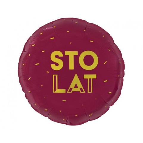 Balon foliowy Sto Lat (bordowy) 18cal Godan (FG-OSLB) Godan