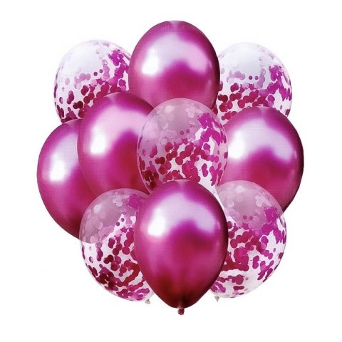 Balon gumowy zestaw balonów 10 elementów bordo bordowy Antella Antella