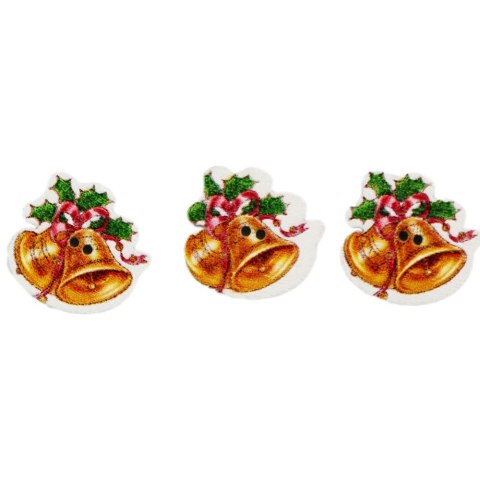 Dekoracje drewniane Titanum Craft-Fun Series Dzwonki bożonarodzeniowe do przyszycia Titanum