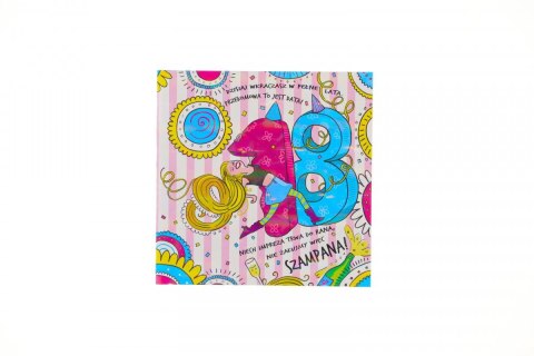 Kartka składana kw Karnet KW HOLOGRAM 18-STKA RÓZOWA Henry (5907465665049) Henry