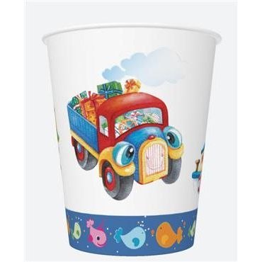 Kubek jednorazowy daisy papier 250ml Pol-mak (01) Pol-mak