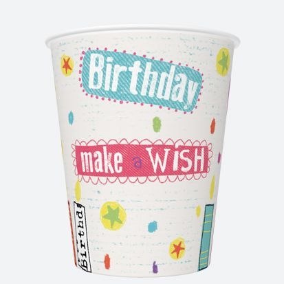 Kubek jednorazowy daisy papier 250ml Pol-mak (01) Pol-mak