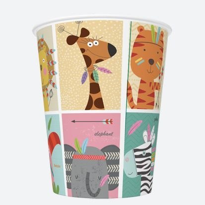 Kubek jednorazowy daisy papier 250ml Pol-mak (01) Pol-mak