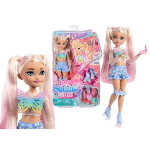 Lalka Dream Besties modowa Malibu na wrotkach + akcesoria [mm:] 290 Barbie (JFX96) Barbie