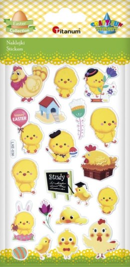 Naklejka (nalepka) Craft-Fun Series kury, kurczaczki Titanum (LXE-036) Titanum