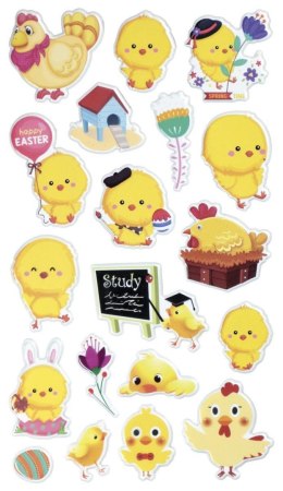 Naklejka (nalepka) Craft-Fun Series kury, kurczaczki Titanum (LXE-036) Titanum