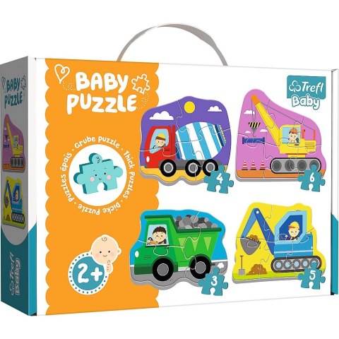 Puzzle puzzle baby classic pojazdy na budowie 3, 4, 5, 6 el. Trefl (36072) Trefl