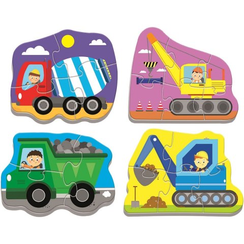 Puzzle puzzle baby classic pojazdy na budowie 3, 4, 5, 6 el. Trefl (36072) Trefl