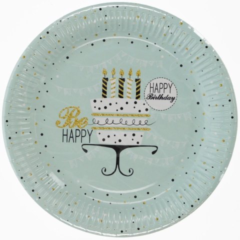 Talerz jednorazowy papier śr. 22mm 8 szt Pol-mak Pol-mak