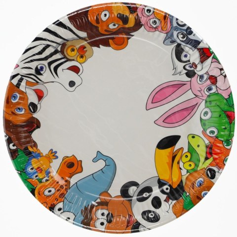 Talerz jednorazowy papier śr. 22mm 8 szt Pol-mak Pol-mak