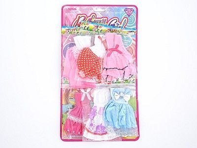 Ubranko sukienka dla lalki 29cm, karta 6szt Adar (517653) Adar