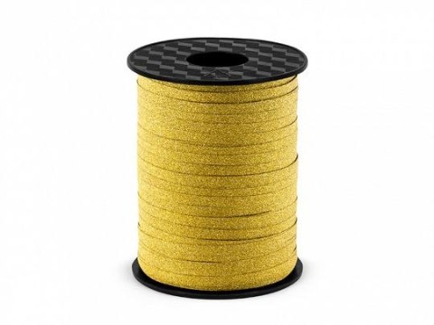 Wstążka plastikowa 5x225 [mm x m] złoty Partydeco (PRM5-019) Partydeco